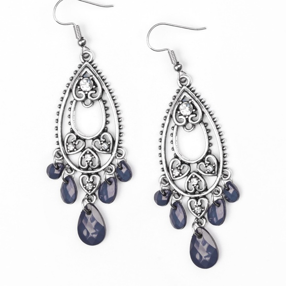 paparazzi Jewelry Navy Blue Chandelier Earrings Nwt Poshmark